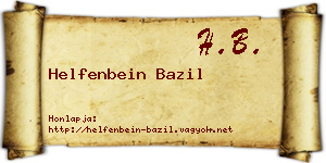 Helfenbein Bazil névjegykártya
